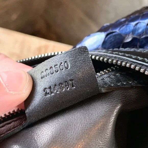 Gucci Navy Python Hobo Bag - Picture 10 of 13